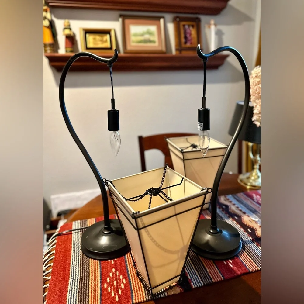 Pottery Barn Medina Style Rustic Table Lamps (Pair)